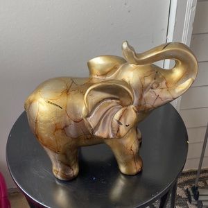 Gold elephant statue